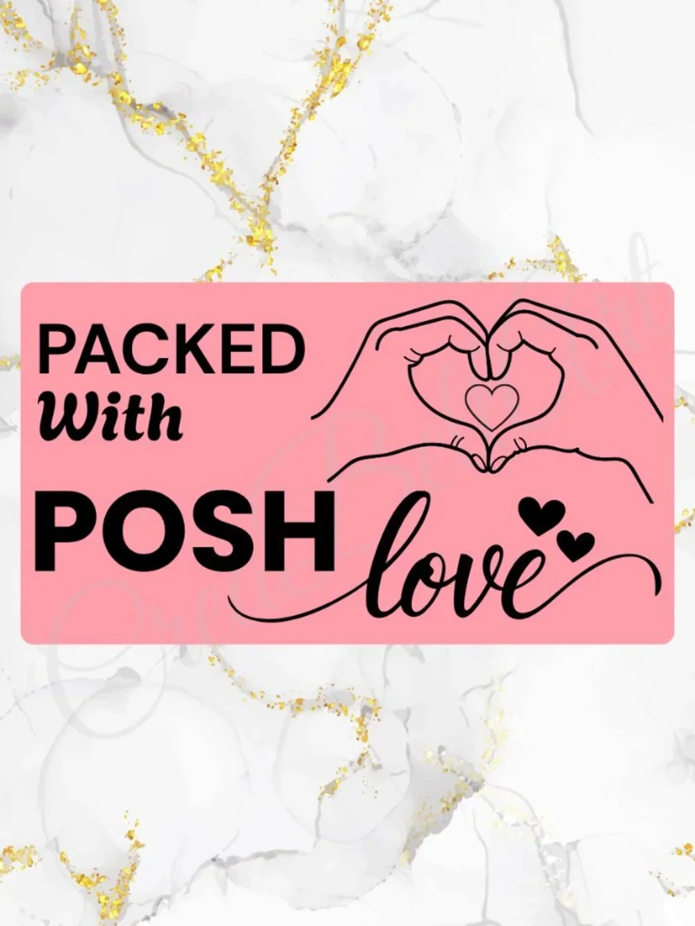 100 Thank you Stickers Packed with Posh Love | Small Business Labels